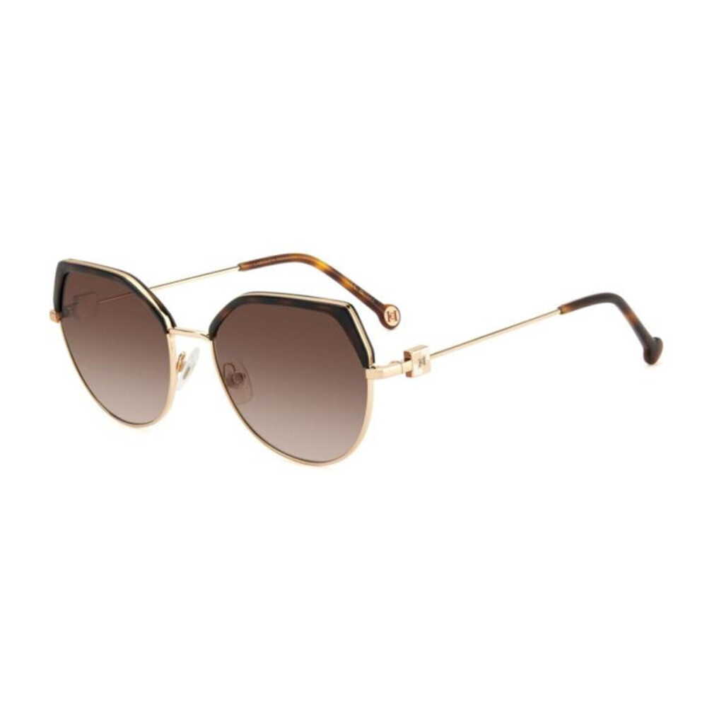 NEW Carolina Herrera HER 0238/S 0LVLHA Brown Havana/Gold Sunglasses authentic